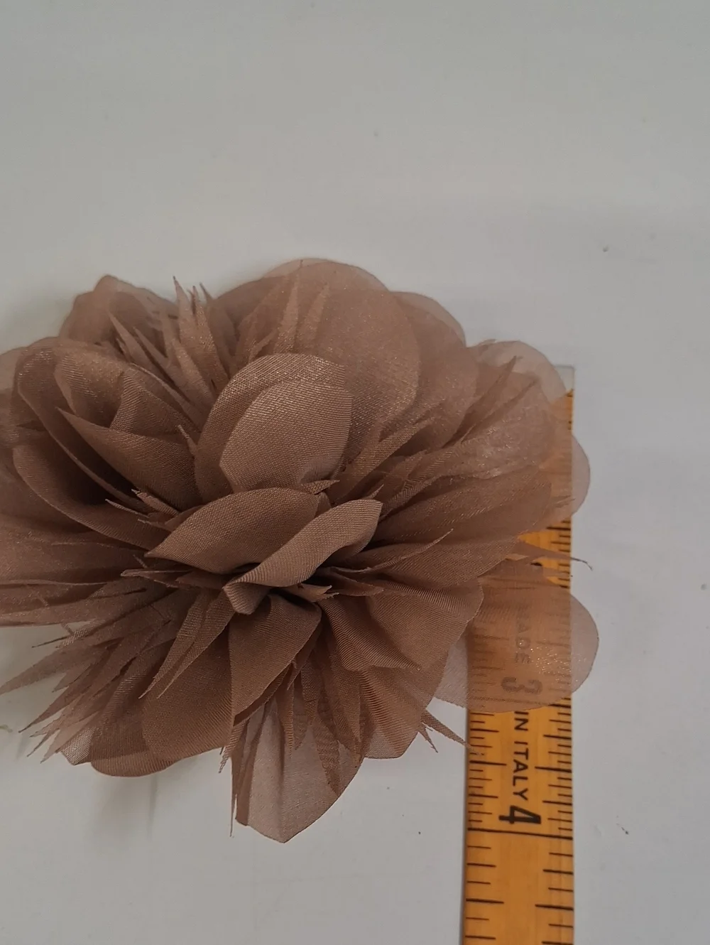 Set of 3 Decorative Fabric Flower Clips/Brooches - Mauve, Lavender, Peach